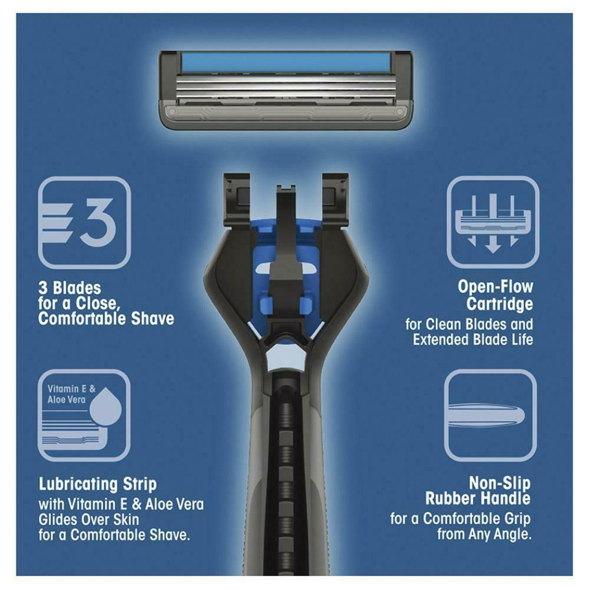 Dorco Klass 3 Hybrid Razor+Cartridge, 5 Count, Pack of 1 Dorco Klass 3 Hybrid Razor+Cartridge, 5 Count, Pack of 1