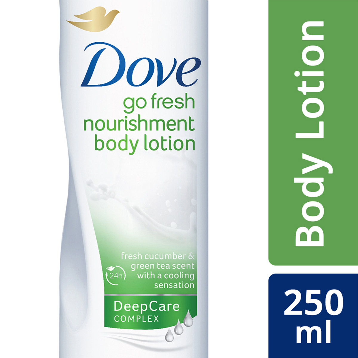 Dove Go Fresh Nourishment Body Lotion 250 ml | With Cucumber & Green Tea Scent | Deep Care Complex | Noutishes Skin For 24 Hr | For Normal Skin, Pack of 1 Dove Go Fresh Nourishment Body Lotion 250 ml | With Cucumber & Green Tea Scent | Deep Care Complex | Noutishes Skin For 24 Hr | For Normal Skin, Pack of 1
