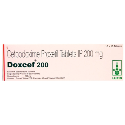 Doxcef 200 Tablet 10's, Pack of 10 TABLETS