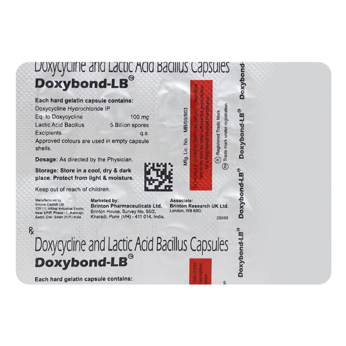 Doxybond LB Capsule 10's, Pack of 10 CAPSULES Doxybond LB Capsule 10's, Pack of 10 CAPSULES