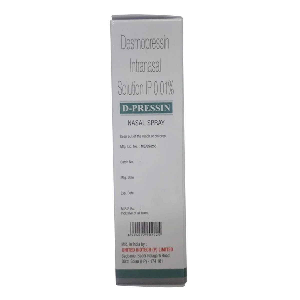 D-Pressin Nasal Spray 5 ml, Pack of 1 Nasal Spray D-Pressin Nasal Spray 5 ml, Pack of 1 Nasal Spray