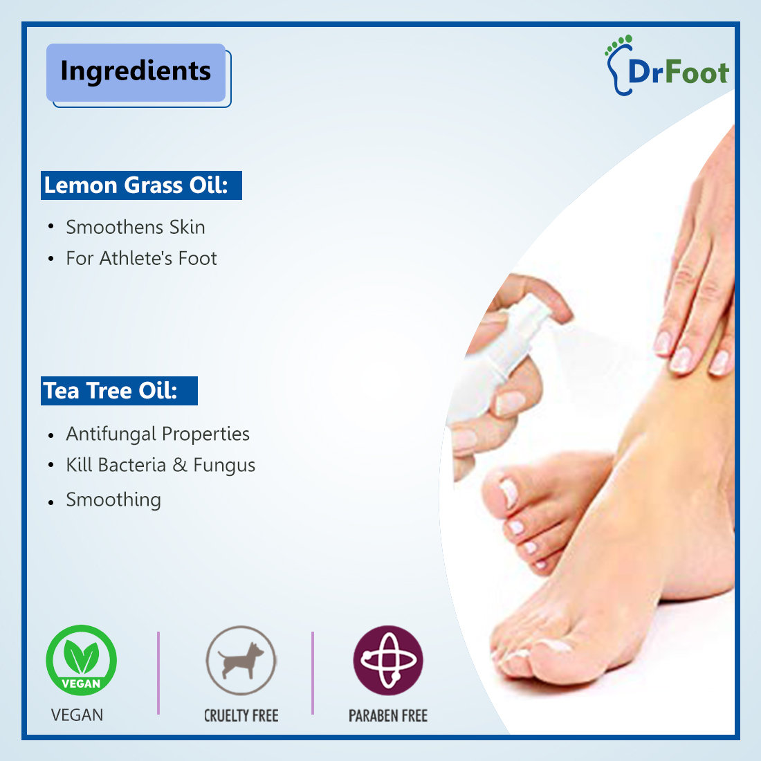 Dr Foot Natural Foot & Shoe Deodorant Spray 100 ml | With Essential Oils | Removes Feet Odour | For All Skin Type, Pack of 1 Dr Foot Natural Foot & Shoe Deodorant Spray 100 ml | With Essential Oils | Removes Feet Odour | For All Skin Type, Pack of 1