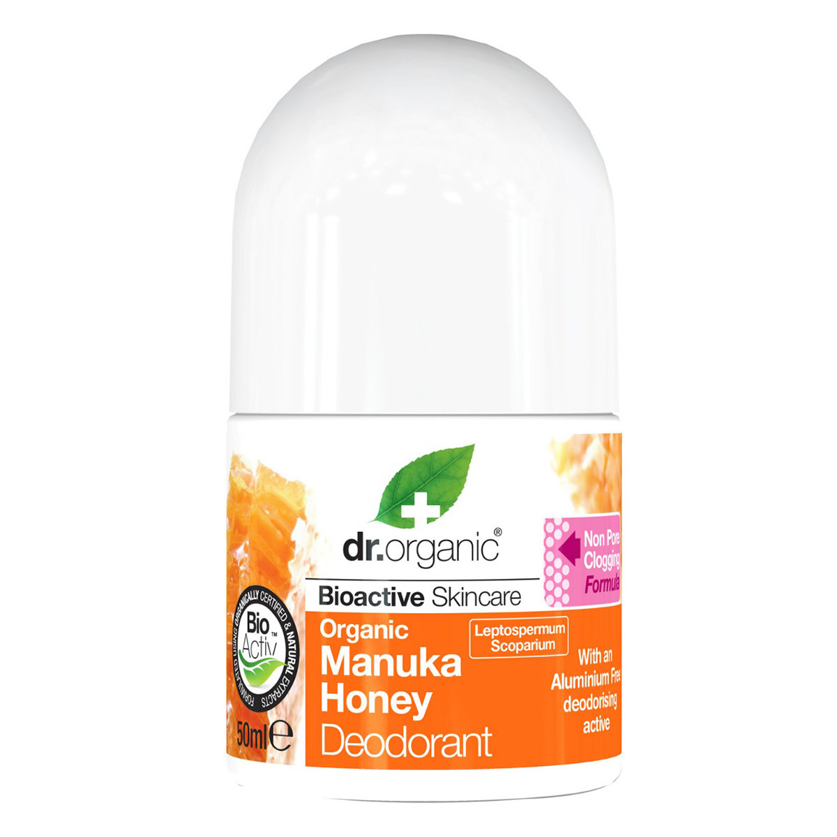 Dr. Organic Manuka Deodorant Roll-On, 50 ml, Pack of 1 Dr. Organic Manuka Deodorant Roll-On, 50 ml, Pack of 1