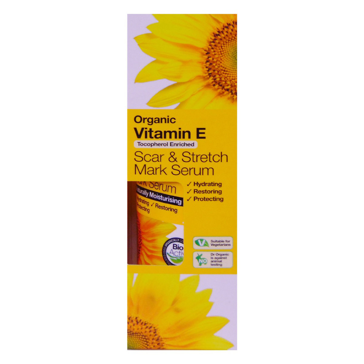 Dr. Organic Vitamin E Scar & Stretch Mark Serum 50 ml | Enriched With Tocopherol | Hydrating, Restoring, Protecting & Moisturising | For Extremely Dry Skin, SunBurn & Sun Damaged Skin, Pack of 1 Dr. Organic Vitamin E Scar & Stretch Mark Serum 50 ml | Enriched With Tocopherol | Hydrating, Restoring, Protecting & Moisturising | For Extremely Dry Skin, SunBurn & Sun Damaged Skin, Pack of 1