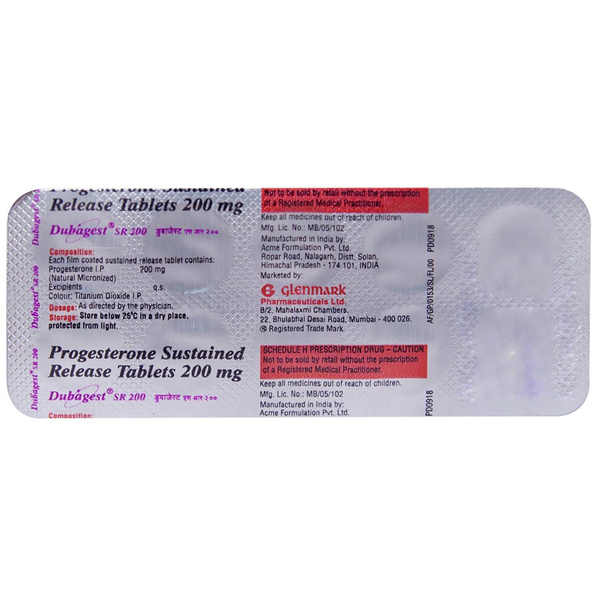 Dubagest SR 200 Tablet 10's, Pack of 10 TABLETS Dubagest SR 200 Tablet 10's, Pack of 10 TABLETS