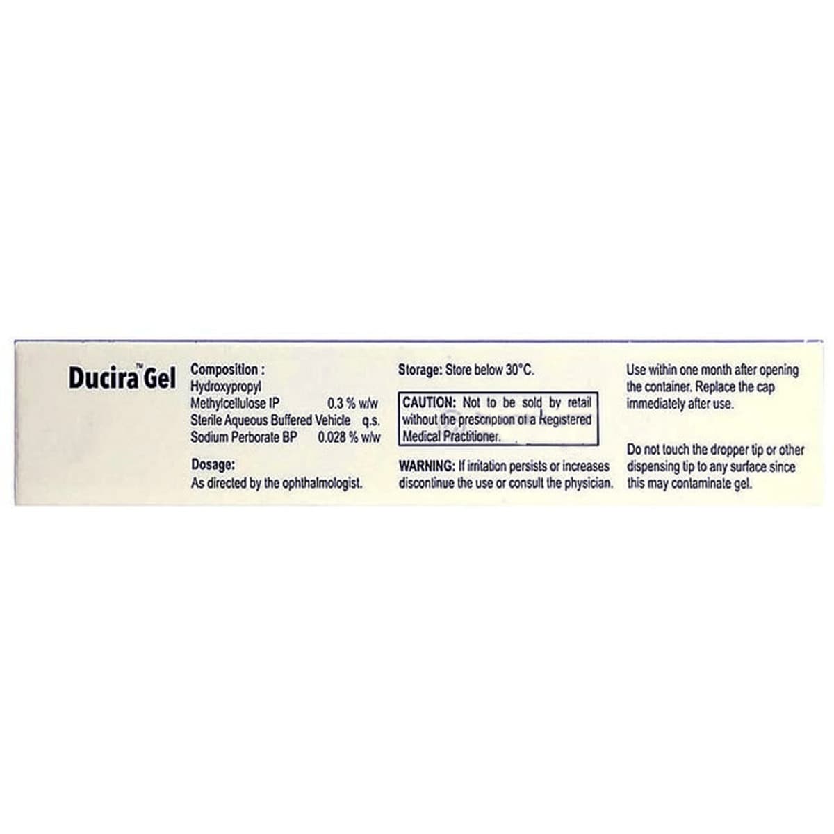 Ducira Ophthalmic Gel 10 gm, Pack of 1 GEL Ducira Ophthalmic Gel 10 gm, Pack of 1 GEL