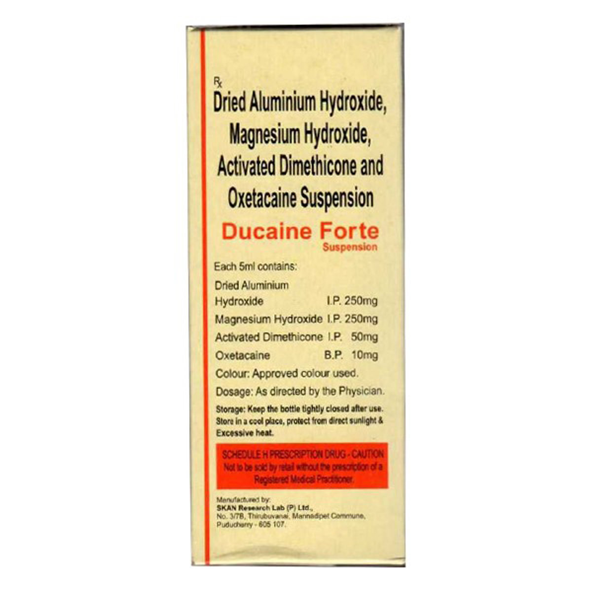 Ducaine Forte SF Suspension 120 ml, Pack of 1 Ducaine Forte SF Suspension 120 ml, Pack of 1