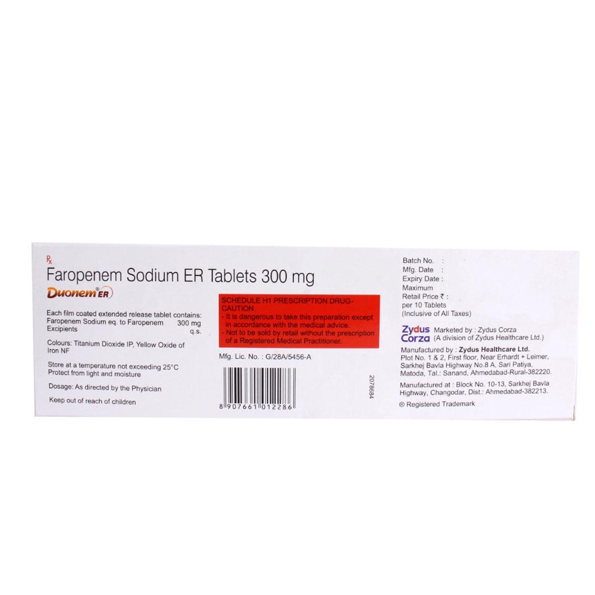 Duonem ER Tablet 10's, Pack of 10 TABLETS Duonem ER Tablet 10's, Pack of 10 TABLETS