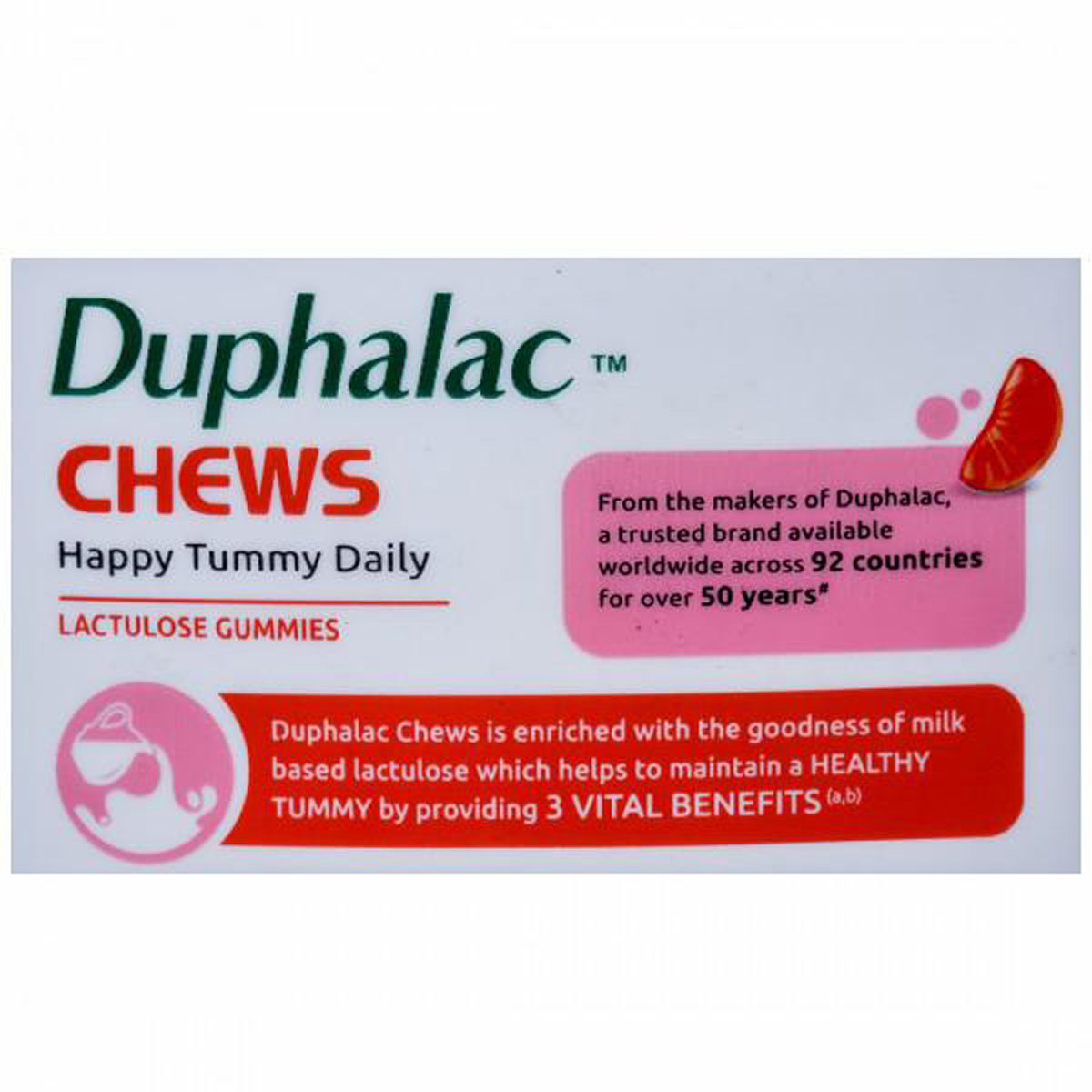 Duphalac Chews Strawberry Chewable Gummies 30's, Pack of 1 Duphalac Chews Strawberry Chewable Gummies 30's, Pack of 1