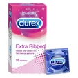 Durex Extra Ribbed Condoms, 10 Count