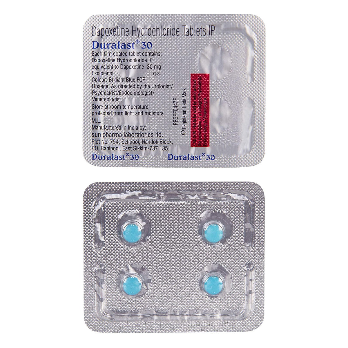 Buy Duralast 30 Tablet 4's Online