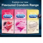 Durex Wild Berry Flavour Condoms, 10 Count, Pack of 1