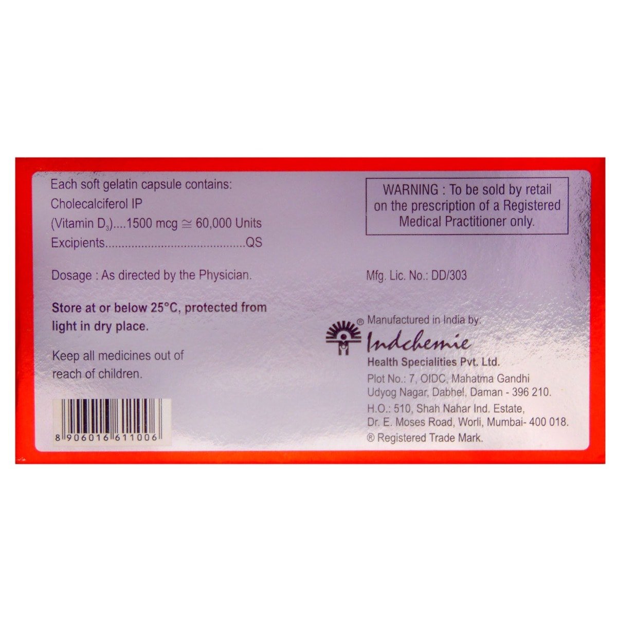 DV 60K Capsule 8's, Pack of 8 DV 60K Capsule 8's, Pack of 8