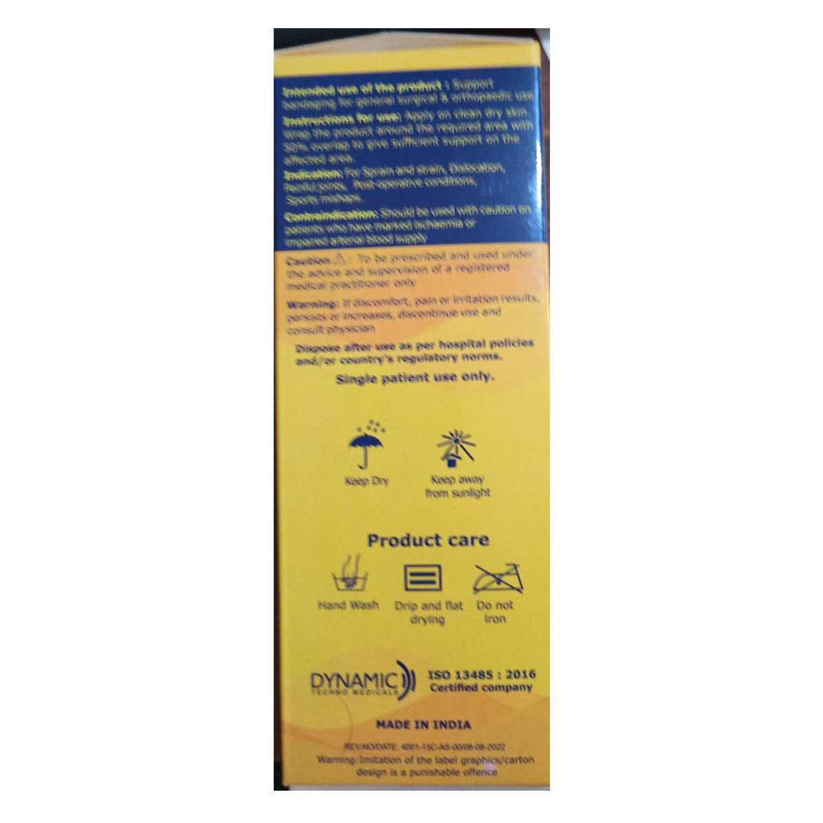 Dynamic crepe Bandage 15 cms, 1 Count, Pack of 1 Dynamic crepe Bandage 15 cms, 1 Count, Pack of 1