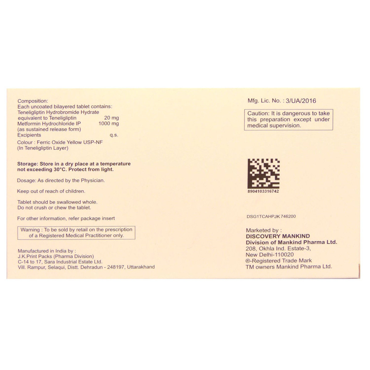 Dynaglipt-M Forte Tablet 10's, Pack of 10 TABLETS Dynaglipt-M Forte Tablet 10's, Pack of 10 TABLETS