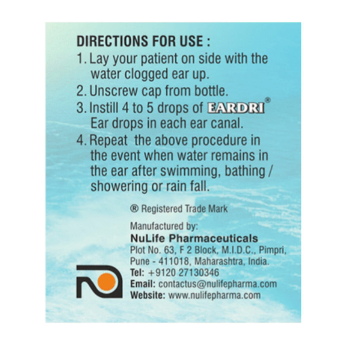 Eardri Ear Drops 10 ml, Pack of 1 Ear Drops Eardri Ear Drops 10 ml, Pack of 1 Ear Drops