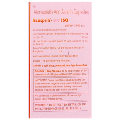 Ecosprin AV 150 Capsule15's, Pack of 15 CAPSULES