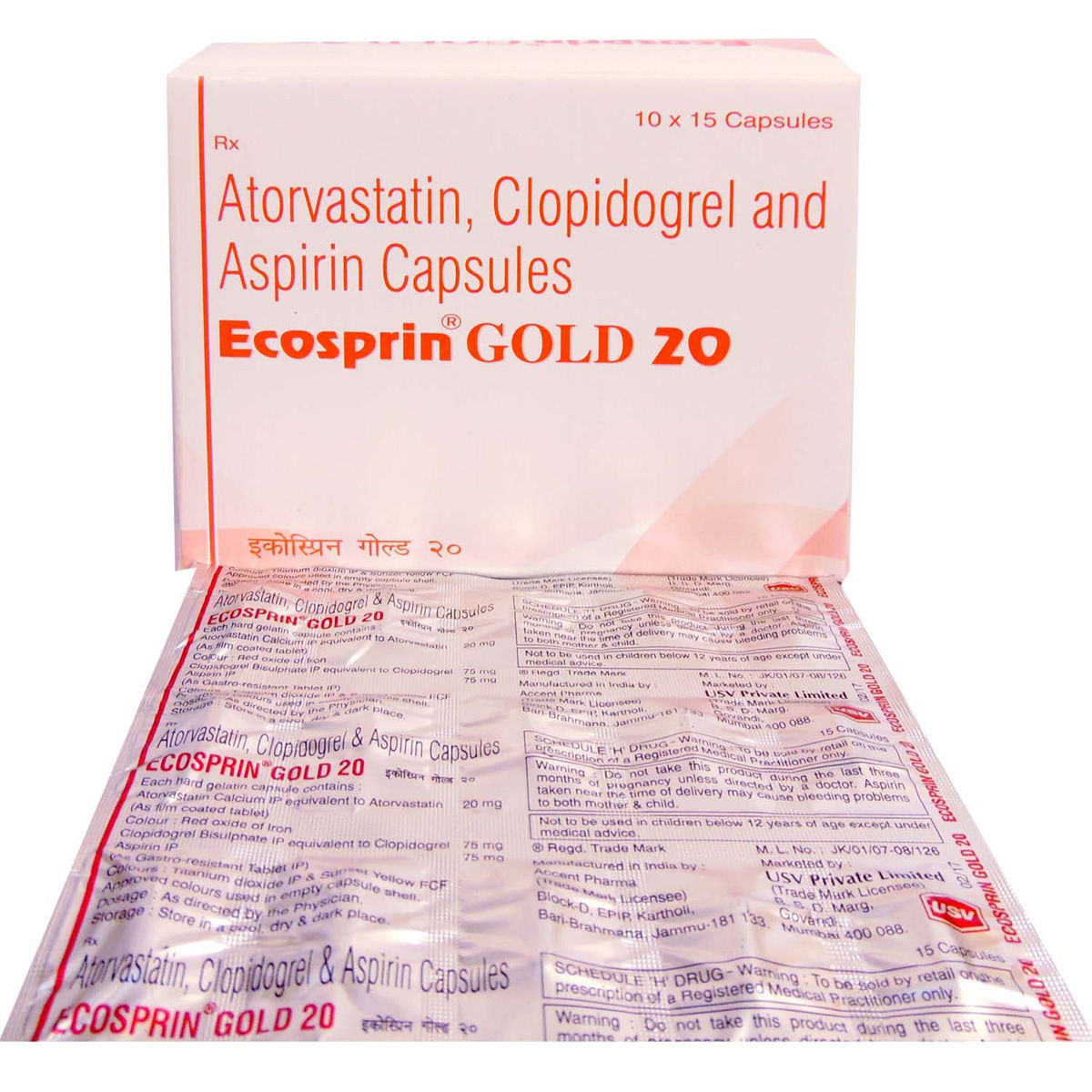 Buy Ecosprin Gold 20 Capsule 15's Online