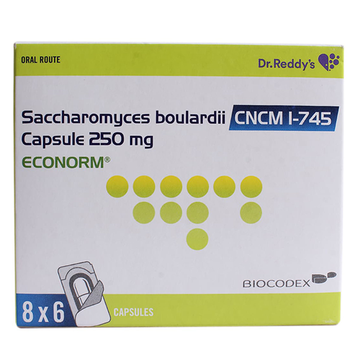 Econorm 250 Capsule 6's, Pack of 6 CAPSULES Econorm 250 Capsule 6's, Pack of 6 CAPSULES