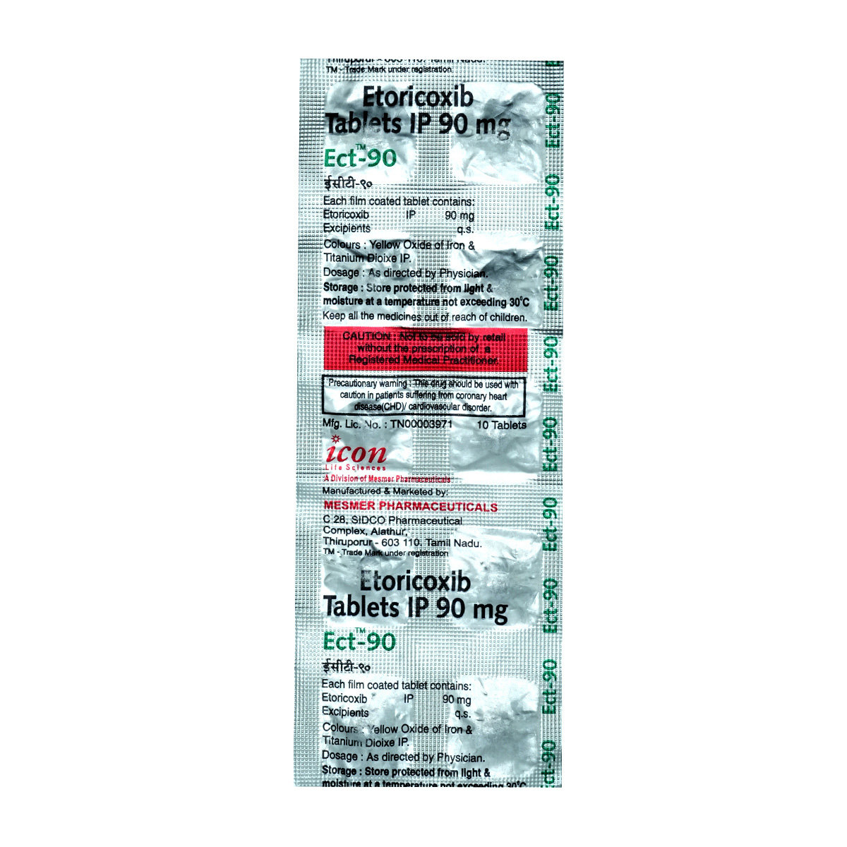 Ect 90 mg Tablet 10's, Pack of 10 TabletS Ect 90 mg Tablet 10's, Pack of 10 TabletS