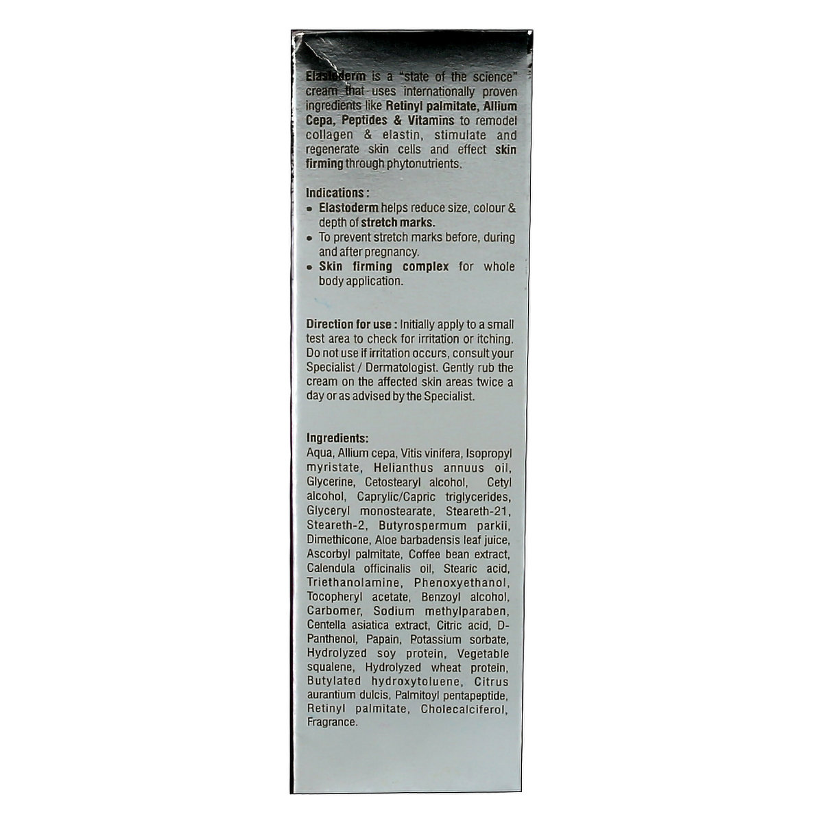 Elastoderm Cream 50 gm | With Advance Stretch Marks & Skin Firming Complex | Reduces Stretch Marks, Pack of 1 Elastoderm Cream 50 gm | With Advance Stretch Marks & Skin Firming Complex | Reduces Stretch Marks, Pack of 1