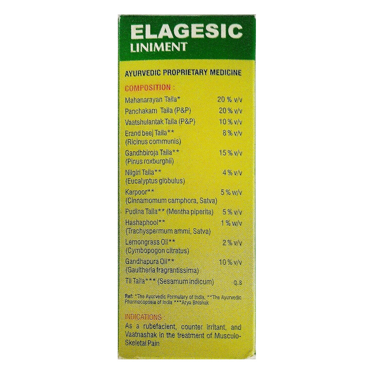 Elagesic Liniment, 60 ml, Pack of 1 Elagesic Liniment, 60 ml, Pack of 1