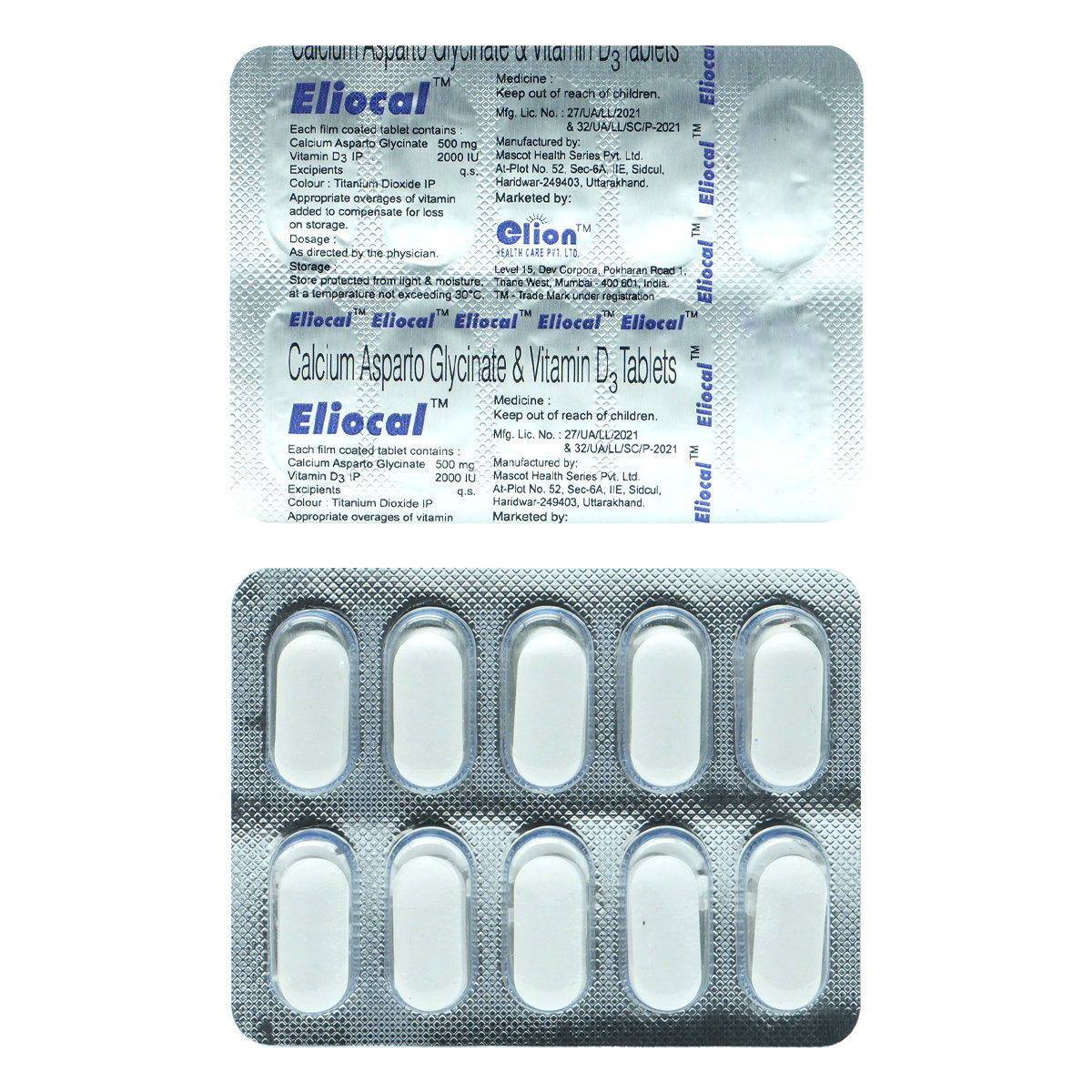 Eliocal Tablet 10's, Pack of 10 TABLETS Eliocal Tablet 10's, Pack of 10 TABLETS