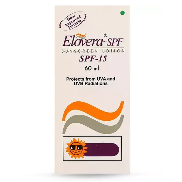 Elovera SPF 15 Sunscreen Lotion, 60 ml, Pack of 1
