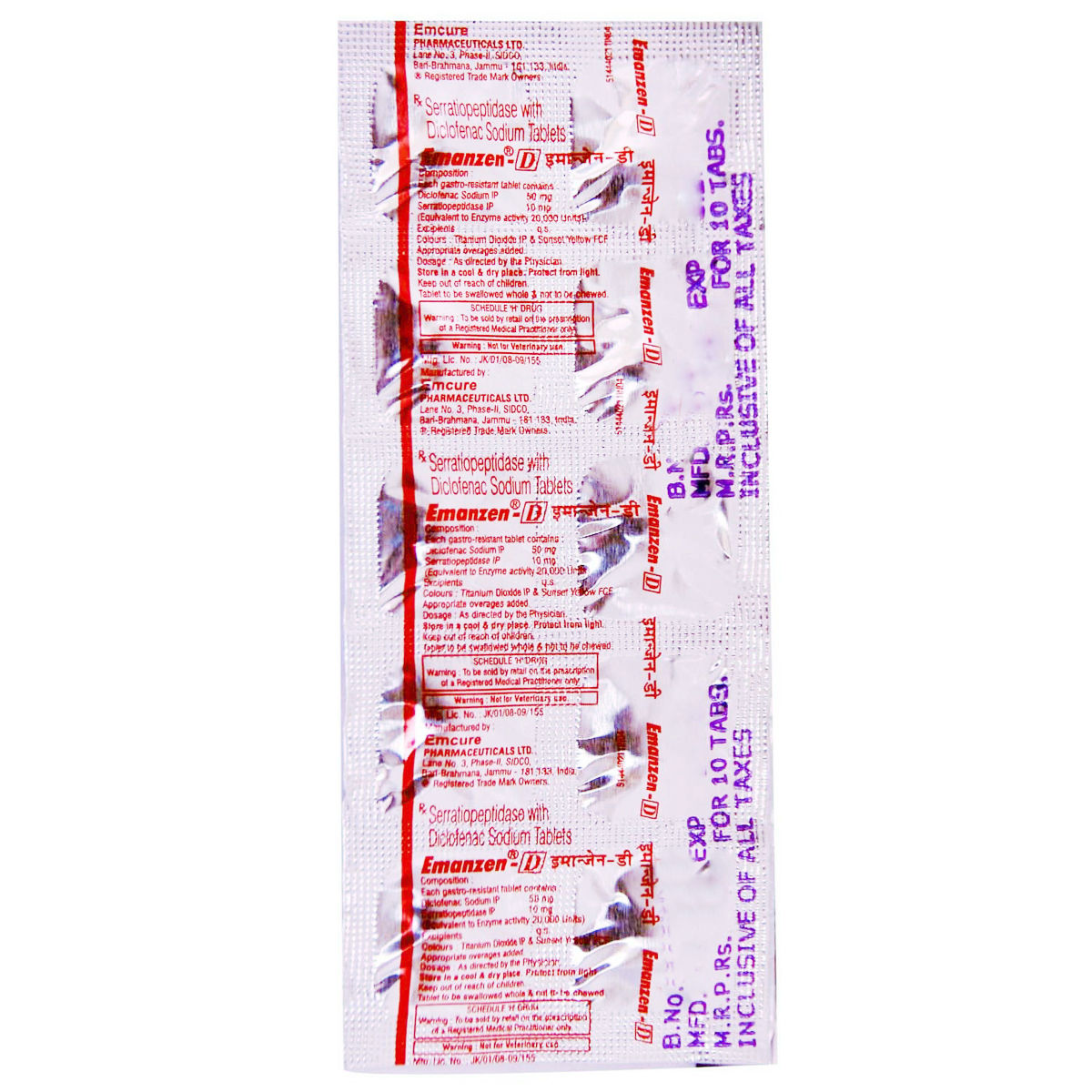 Emanzen-D Tablet 10's, Pack of 10 TABLETS Emanzen-D Tablet 10's, Pack of 10 TABLETS