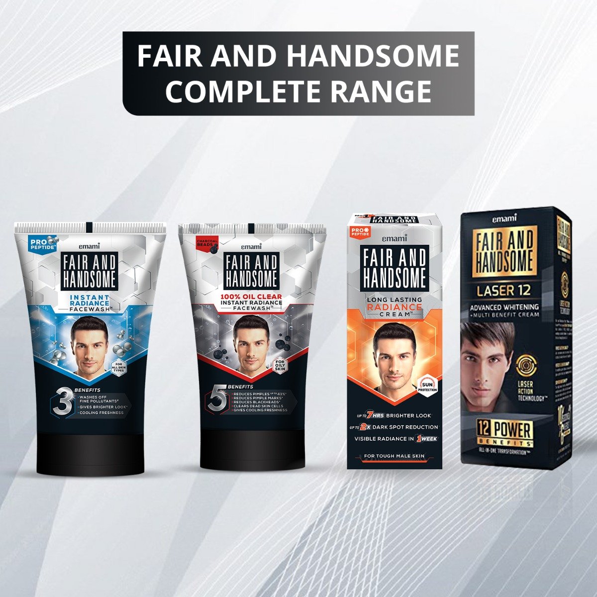 Fair and Handsome Instant Radiance Face Wash 100 gm | Deeply Cleanses Fine Pollutants | Give Brighter Skin With Cooling Freshness | For Men | For All Skin Type, Pack of 1 Fair and Handsome Instant Radiance Face Wash 100 gm | Deeply Cleanses Fine Pollutants | Give Brighter Skin With Cooling Freshness | For Men | For All Skin Type, Pack of 1