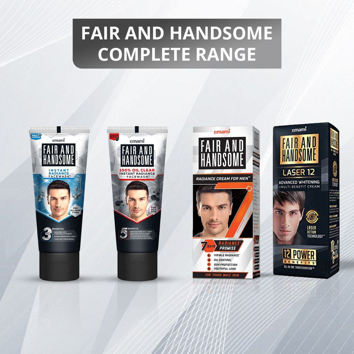 Fair and Handsome Instant Radiance Face Wash 50 gm | Deeply Cleanses Fine Pollutants | Give Brighter Skin With Cooling Freshness | For Men | For All Skin Type, Pack of 1 Fair and Handsome Instant Radiance Face Wash 50 gm | Deeply Cleanses Fine Pollutants | Give Brighter Skin With Cooling Freshness | For Men | For All Skin Type, Pack of 1