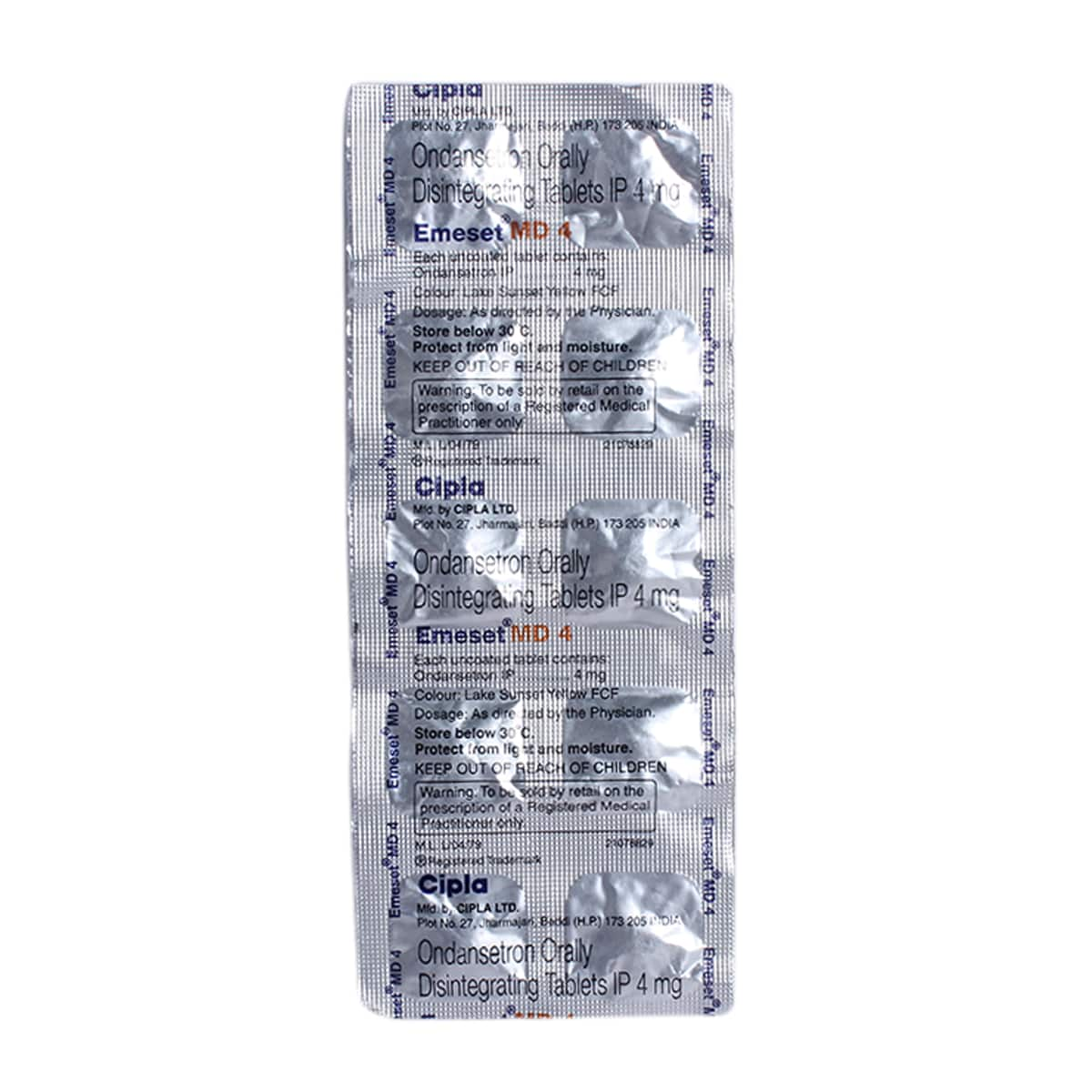 Buy Emeset MD 4 Tablet 10's Online