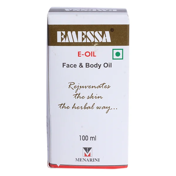 Emessa-E Oil 100 ml | Softens &amp; Smoothens Rough &amp; Dry Skin | For Face &amp; Body, Pack of 1