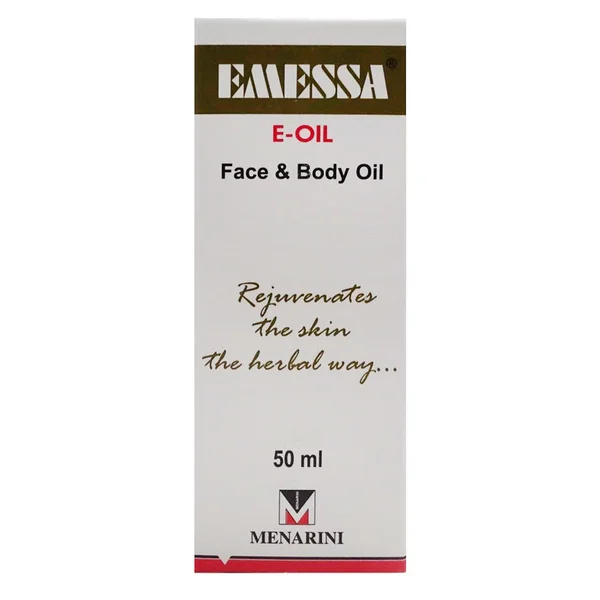 Emessa E Oil 50 ml | Softens &amp; Smoothens Rough &amp; Dry Skin | For Face &amp; Body, Pack of 1