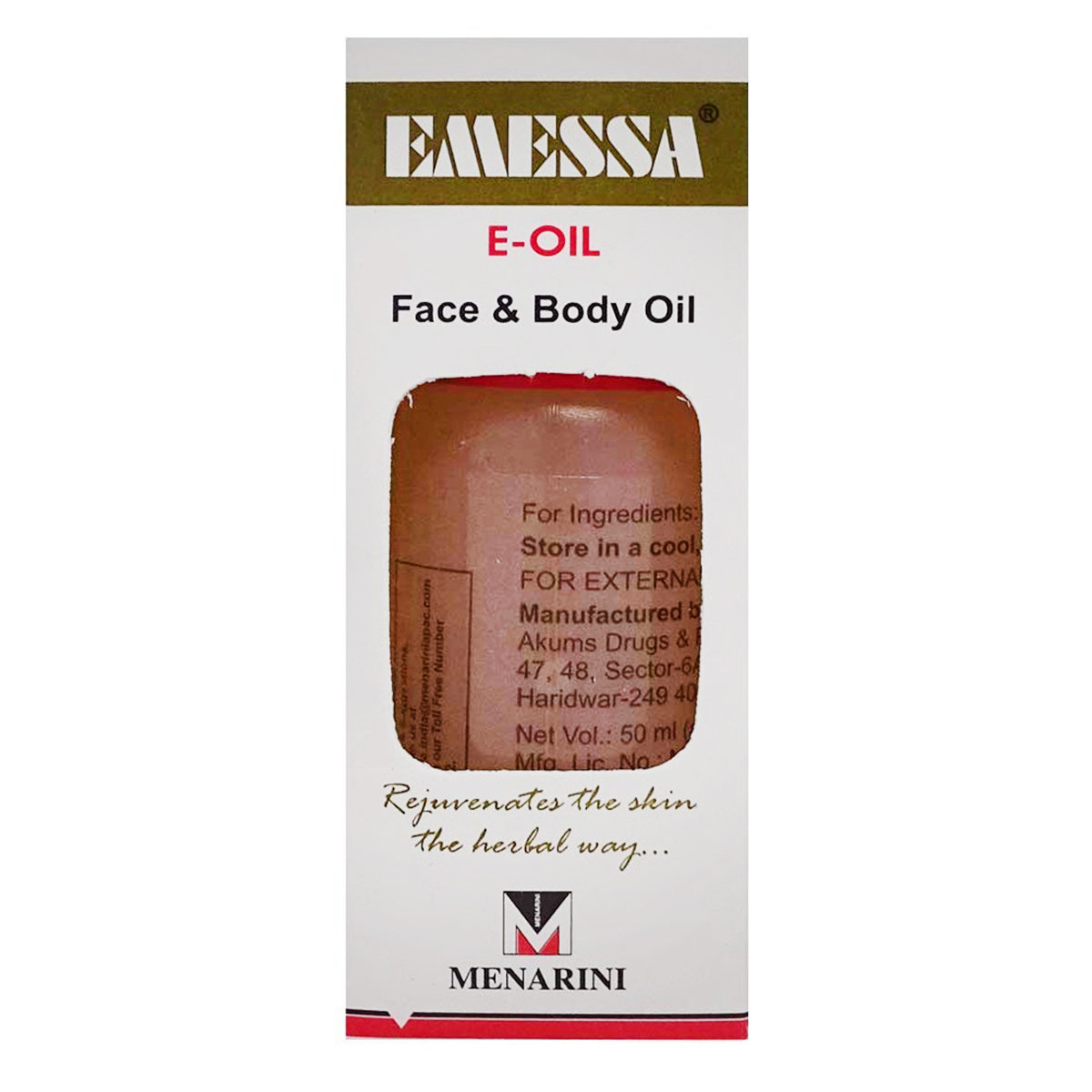 Emessa E Oil 50 ml | Softens & Smoothens Rough & Dry Skin | For Face & Body, Pack of 1 Emessa E Oil 50 ml | Softens & Smoothens Rough & Dry Skin | For Face & Body, Pack of 1