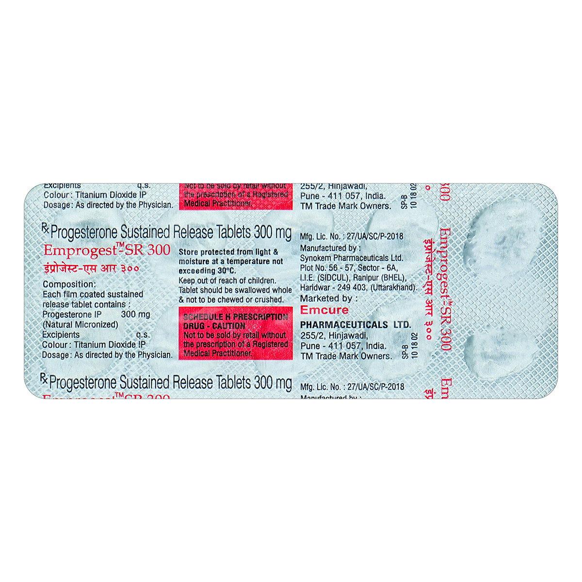 Emprogest-SR 300 Tablet 10's, Pack of 10 TABLETS Emprogest-SR 300 Tablet 10's, Pack of 10 TABLETS