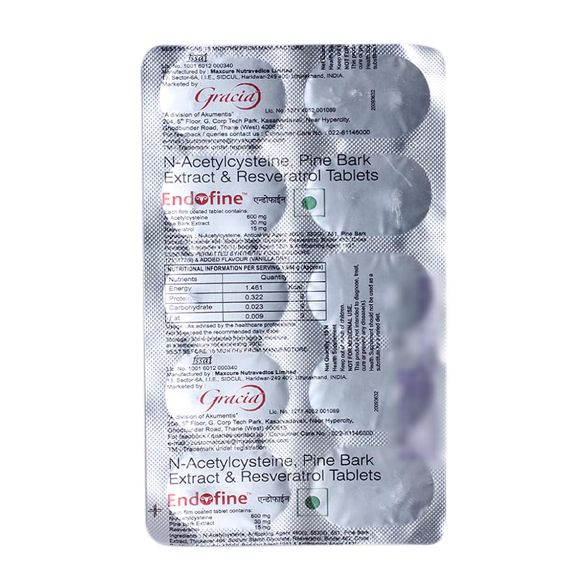 Buy Endofine Tablet 10's Online