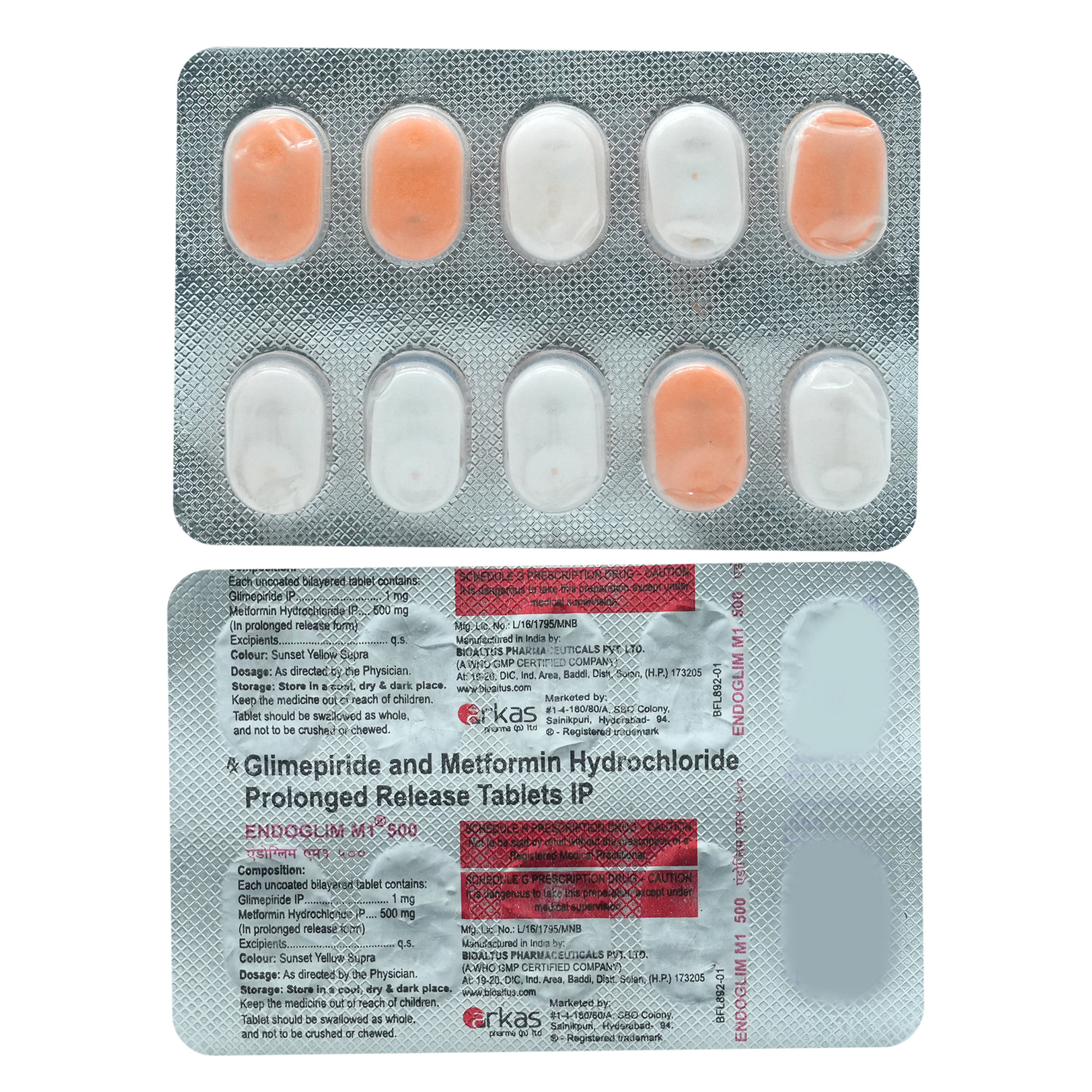 Endoglim M1 500 Tablet 10's, Pack of 10 TABLETS Endoglim M1 500 Tablet 10's, Pack of 10 TABLETS