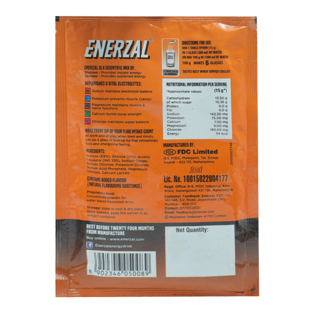 Enerzal Orange Flavour Energy Drink Powder, 100 gm, Pack of 1 Enerzal Orange Flavour Energy Drink Powder, 100 gm, Pack of 1