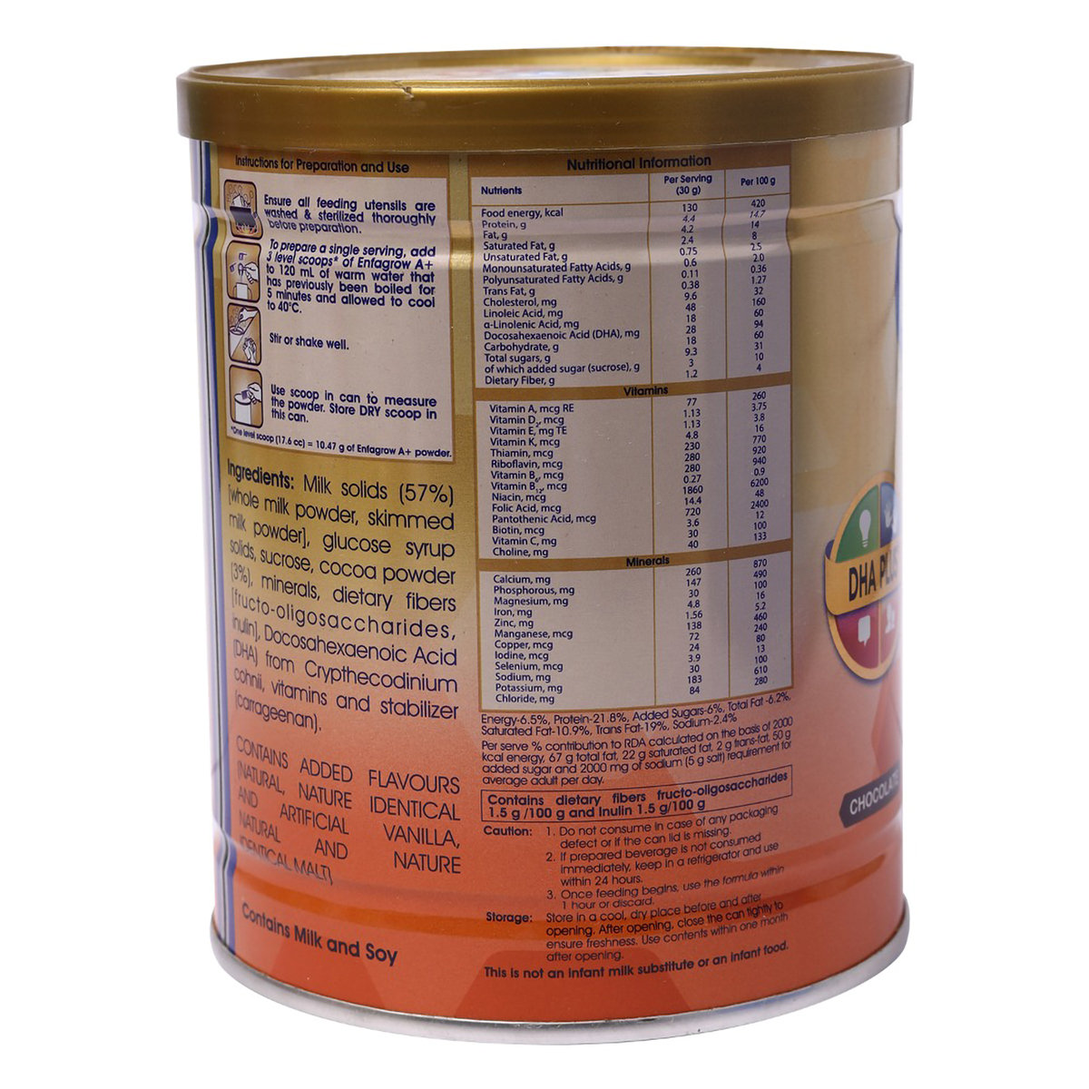 Enfagrow A+ Chocolate Flavour Nutrition Powder for Children 3 to 6 years, 400 gm, Pack of 1 Enfagrow A+ Chocolate Flavour Nutrition Powder for Children 3 to 6 years, 400 gm, Pack of 1