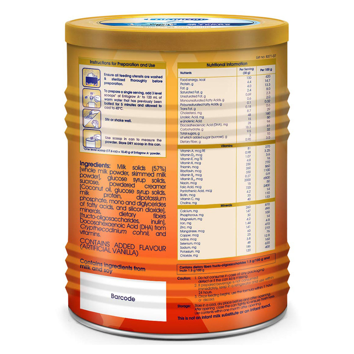 Enfagrow A+ Vanilla Flavour Nutritional Milk Powder for Children 3 to 6 years, 400 gm, Pack of 1 Enfagrow A+ Vanilla Flavour Nutritional Milk Powder for Children 3 to 6 years, 400 gm, Pack of 1