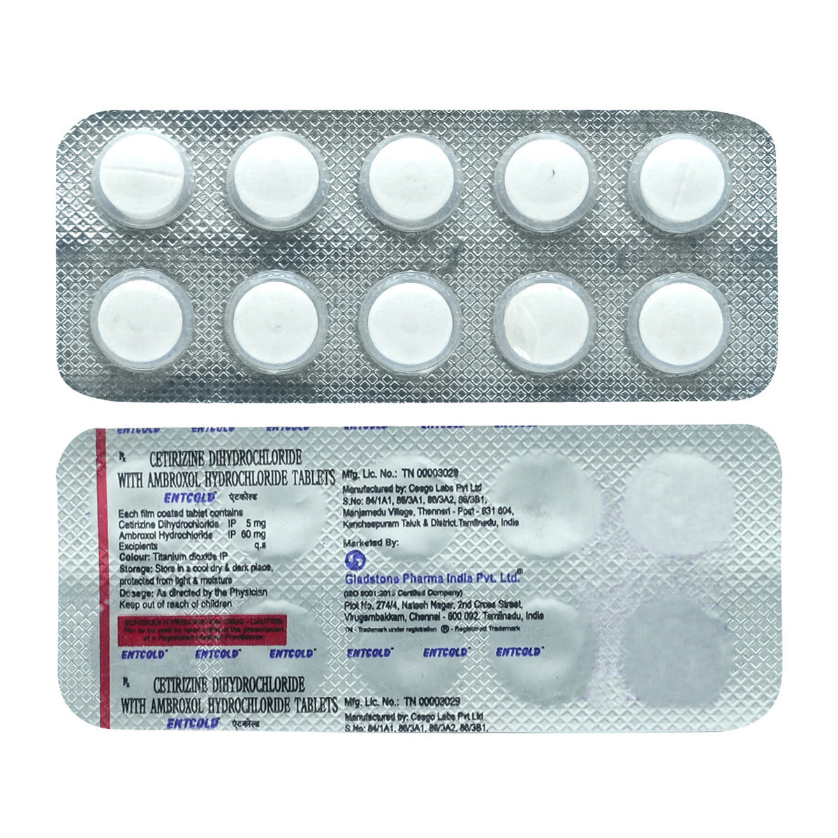 Entcold Tablet 10's, Pack of 10 TabletS Entcold Tablet 10's, Pack of 10 TabletS