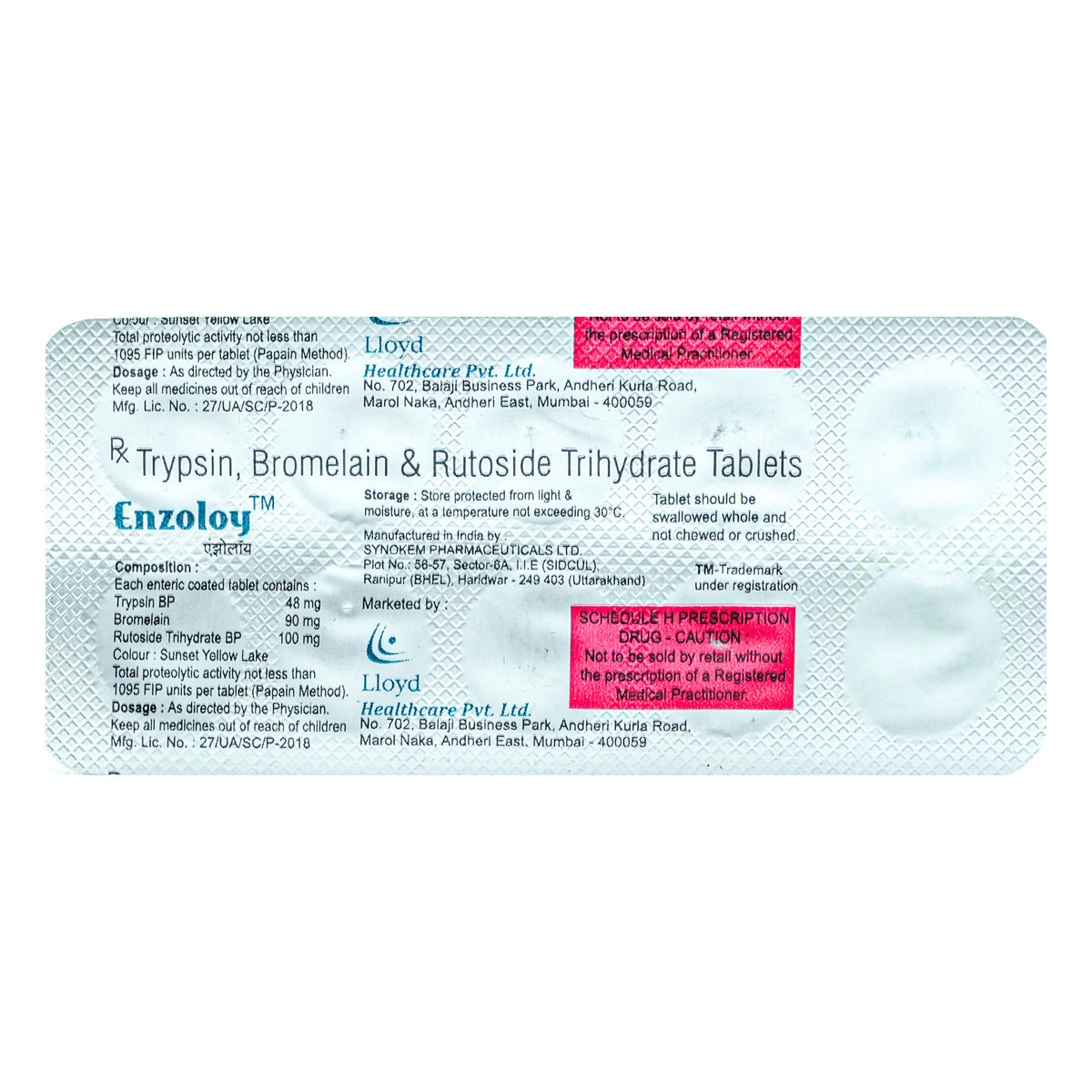 Enzoloy Tablet 10's, Pack of 10 Enzoloy Tablet 10's, Pack of 10