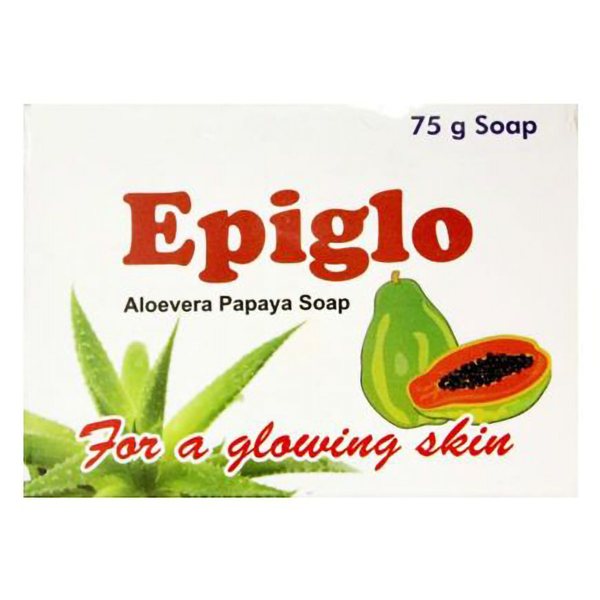 Epiglo Soap 75 gm | Aloe Vera & Papaya | For Glowing Skin, Pack of 1 Epiglo Soap 75 gm | Aloe Vera & Papaya | For Glowing Skin, Pack of 1