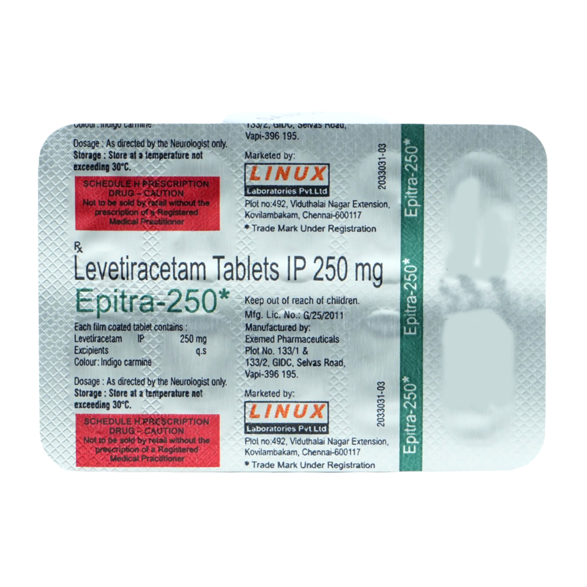 Epitra 250 Tablet 10's, Pack of 10 TABLETS Epitra 250 Tablet 10's, Pack of 10 TABLETS