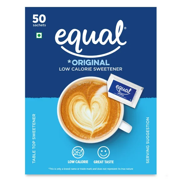 Equal Original Low Calorie Sweetener, 50 Sachets, Pack of 1