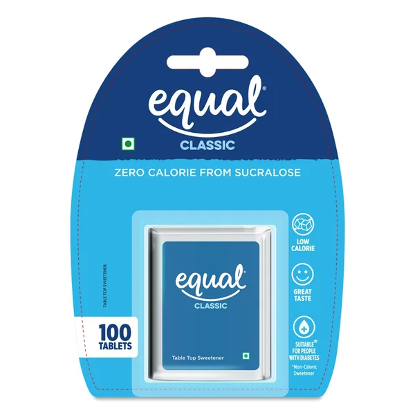 Equal Classic Zero Calorie Sweetener, 100 Tablets, Pack of 1