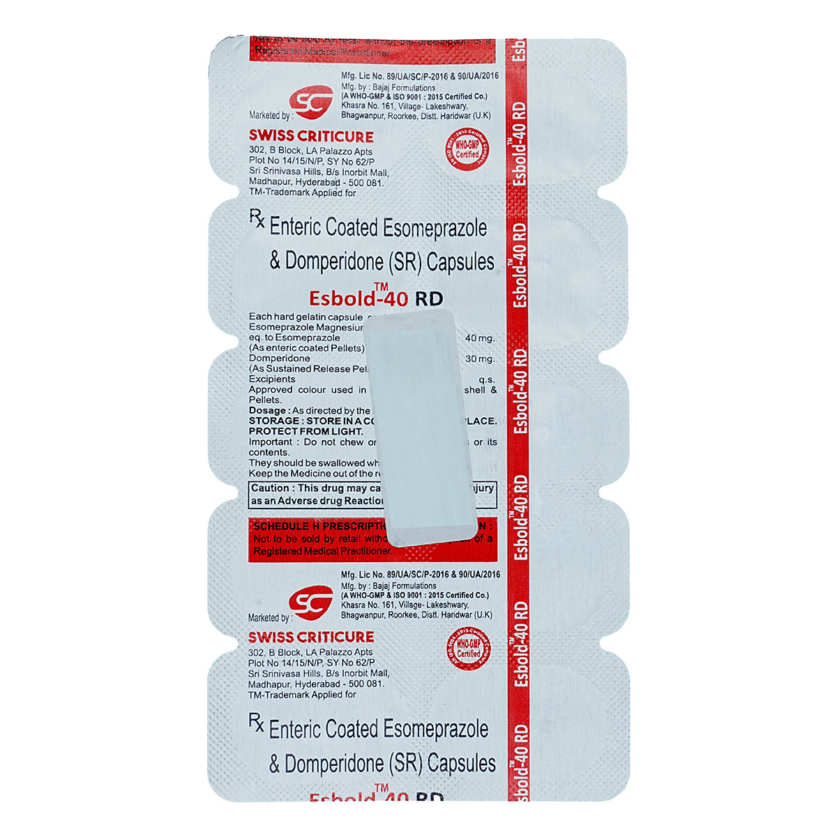 Esbold-40 RD Capsule 10's, Pack of 10 CAPSULES Esbold-40 RD Capsule 10's, Pack of 10 CAPSULES