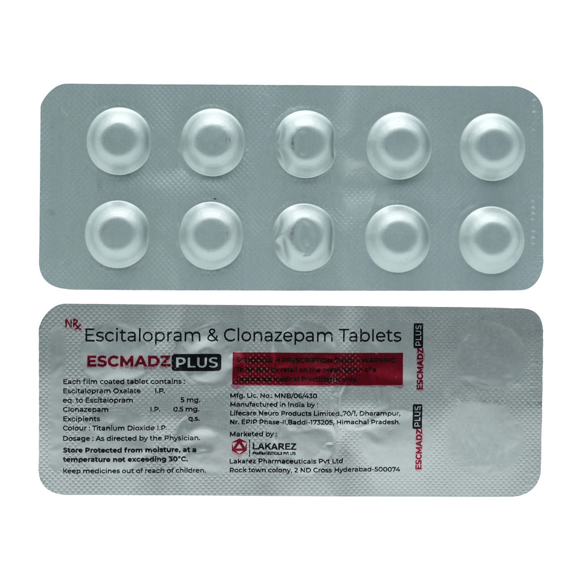 Escmadz Plus 5/0.5 Tablet 10's, Pack of 10 TabletS Escmadz Plus 5/0.5 Tablet 10's, Pack of 10 TabletS