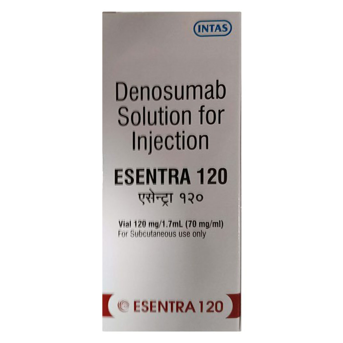 Esentra 120 mg Injection 1.7 ml, Pack of 1 INJECTION Esentra 120 mg Injection 1.7 ml, Pack of 1 INJECTION
